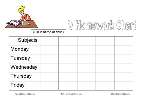 5 Best Images of Printable Sticker Homework Reward Chart - Homework ...