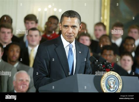 President Barack Obama Welcomes The Bowl Championship Series National