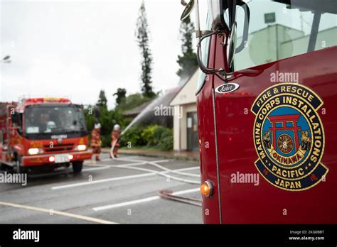 Firefighters With Camp Kinser Fire Station Marine Corps Installations