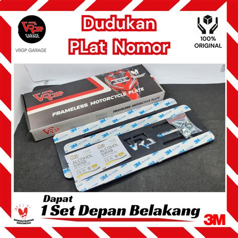 Jual Frameless Plat Nomor Motor Universal Clean Look Dudukan Plat