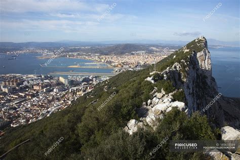 Vista From Rock Of Gibraltar — freshness, background - Stock Photo ...