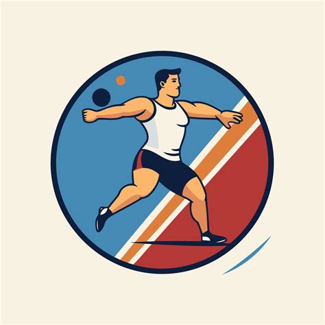 A man throwing a discus in a circle 50152304 Vector Art at Vecteezy
