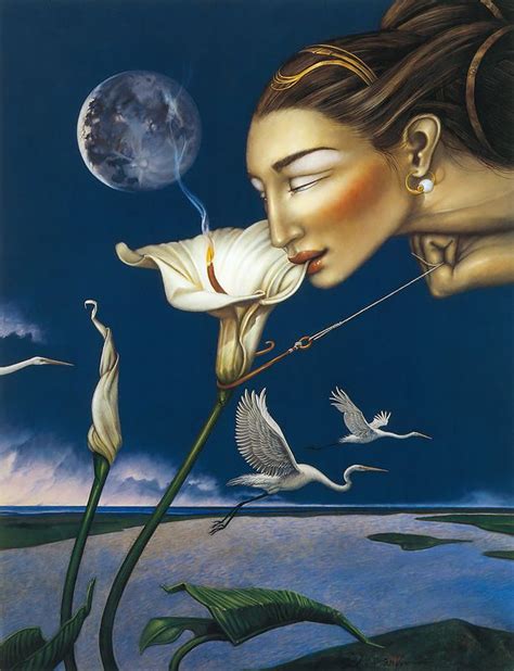 Michael Parkes Magic Realism Postcard Art Grafic Art