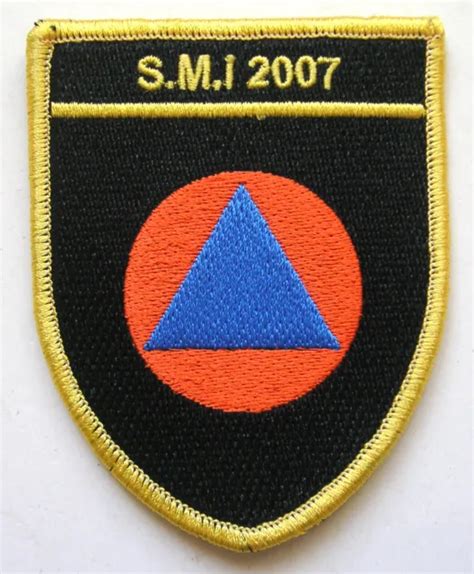 INSIGNE TISSU PATCH Ecusson Sapeurs Pompiers Securite Civile S M I 2007