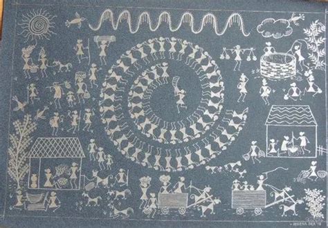 Warli Painting On Handmade Paper