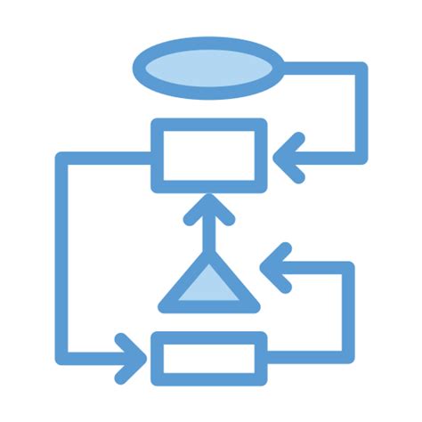 Flowchart Generic Blue Icon