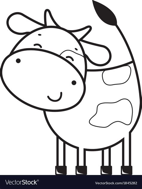 Cute Cow Outline