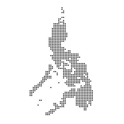 Premium Vector Philippines Country Map Made From Abstract Halftone