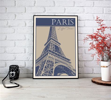 Paris Eiffel Tower, Paris Poster, Eiffel Tower Print, Travel Poster ...