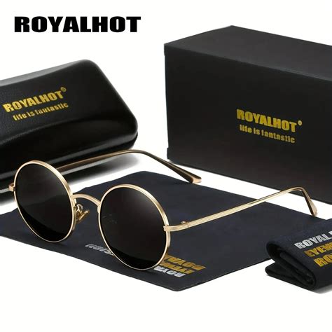 Royalhot Lunettes De Soleil Polaris Es Rondes En M Tal Pour Hommes Et