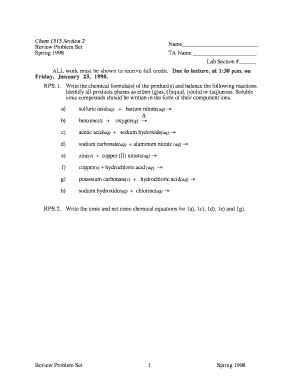 Fillable Online Genchem Chem Okstate Chem Section Review