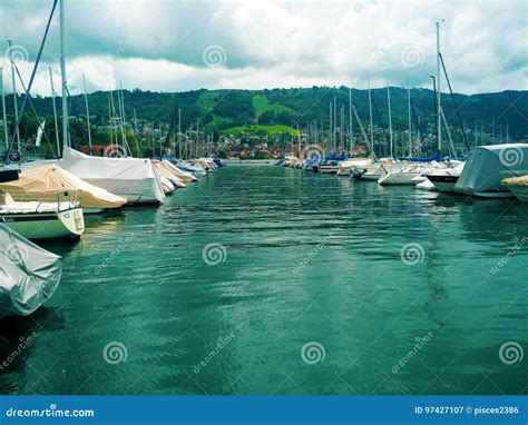 View on the Harbour of Lake Zug Stock Image - Image of natural, city: 97427107