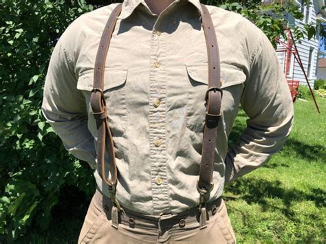 Mens Leather Work Suspenders Heavy Duty Suspenders Etsy Australia