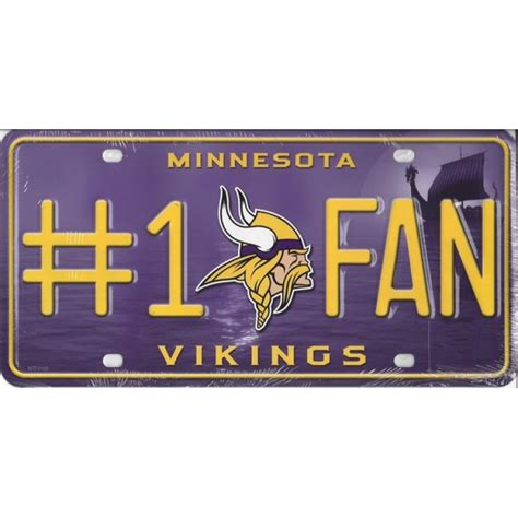 Minnesota Vikings 1 Fan License Plate