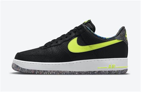 Nike Air Force 1 With Added Volt Swooshes And Recycled Materials