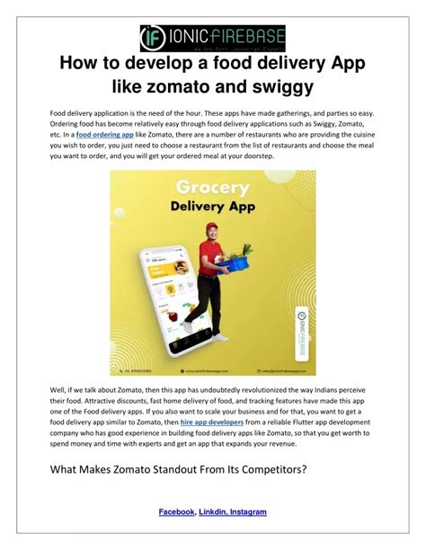 Ppt How To Develop A Food Delivery App Like Zomato And Swiggy