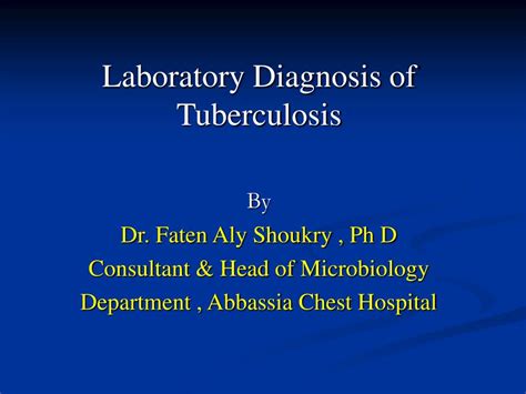 PPT Laboratory Diagnosis Of Tuberculosis PowerPoint Presentation