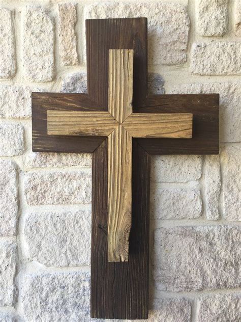 Handcrafted Rustic Wooden Cross Made From Reclaimed Texan Wood Etsy