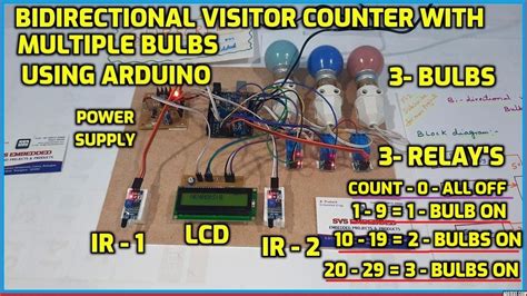 Bidirectional Visitor Counter With Multiple Bulbs Using Arduino Youtube