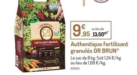 Offre Authentique Or Brun Fertilisant Kg Chez Bricomarche