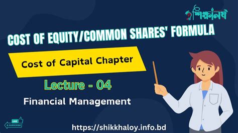 Cost Of Equity Common Shares Formula Cost Of Capital Chapter [lecture 04] Financial