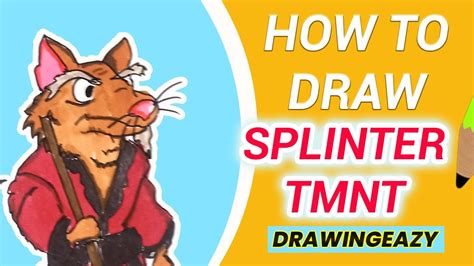 How To Draw Master Splinter Tmnt Easy Drawing Tutorial For Kids