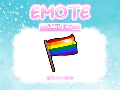 LGBT Flag Gay Pride Emote For Twitch Discord Youtube L Pride Emote