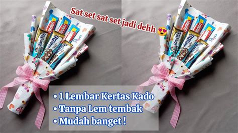 DIY Buket Snack Dari Kertas Kado YouTube