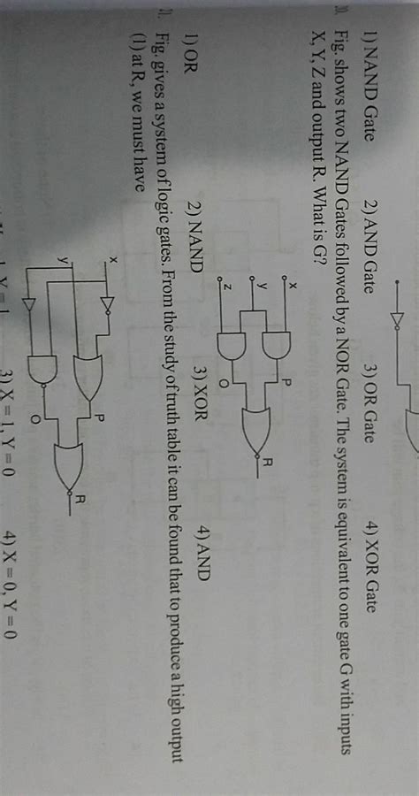 Fig Shows Two Nand Gates Followed By A Nor Gate The System Is Equivalen