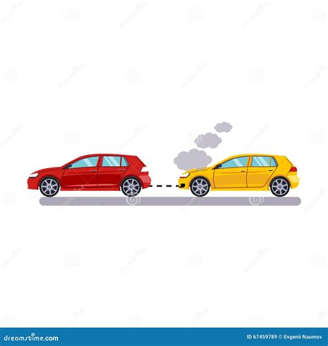 Car and Transportation. Towing Cars. Vector Illustration Stock Vector