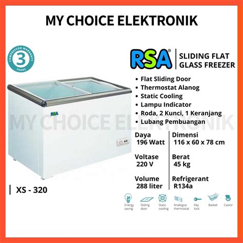 Jual Rsa Sliding Freezer Xs Shopee Indonesia