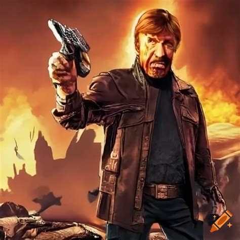 Chuck Norris Saving The World From The Apocalypse On Craiyon