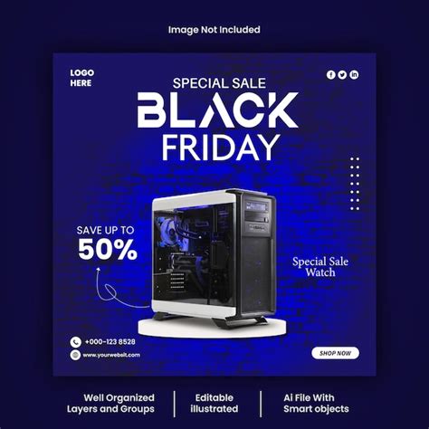 Premium Vector Black Friday Social Media Post Design Vector Template