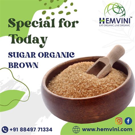 Organic Sugar (Brown) - Hemvini | Certified Organic Food Store Chain ...