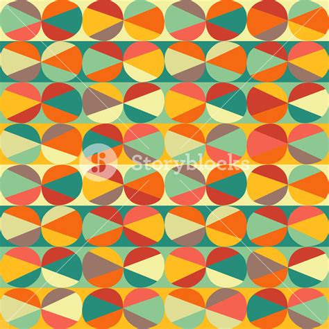 Vector Geometric Pattern Of Circles And Triangles Colored Circles