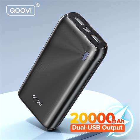 QOOVI 20000mAh Power Bank Ultra Thin Portable Charger 10000 MAh