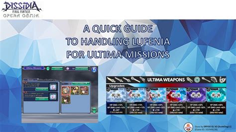 Dffoo Gl Ultima Mission Handling Lufenia Tips Guide Youtube