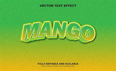 Premium Vector Mango Editable Text Effect Design Vector