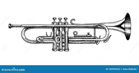 Jazz Instrument Trumpet Vector Illustration Classical Wind Musical