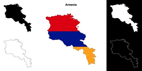 Armenia Blank Outline Map Set 46456861 Vector Art At Vecteezy