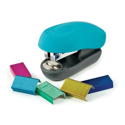 Kit Mini Grampeador 1500 Grampos Coloridos Crafter S Stapler