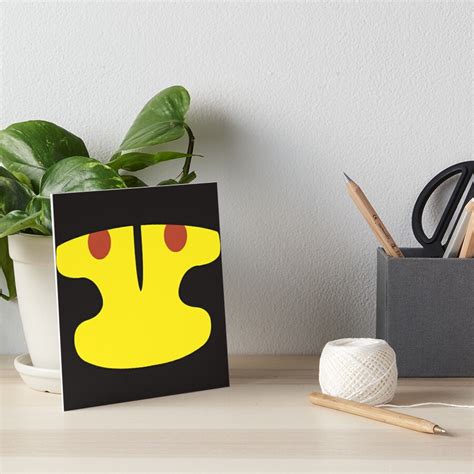 Pipotron Yellow Face Art Board Print By Smugsneasel Redbubble