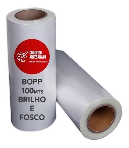 2 Bobinas Bopp 1 Brilho E 1 Fosco 22cm X 100mt 1ª Linha