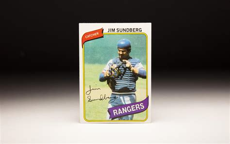 Cardcorner 1980 Topps Jim Sundberg Baseball Hall Of Fame