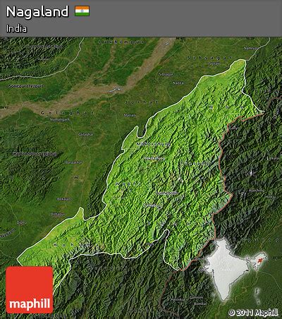 Free Satellite Map Of Nagaland Darken