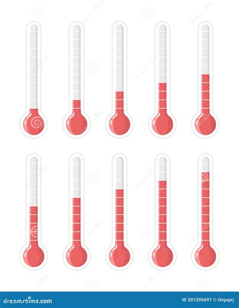 Thermometer Scale. Fahrenheit or Celsius Grade Templates for ...