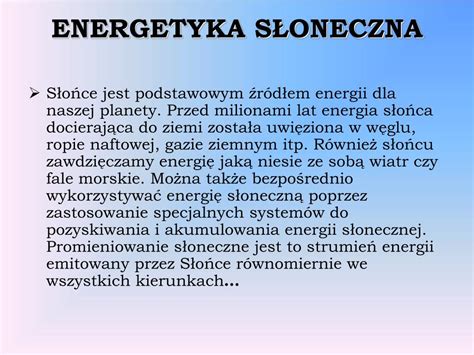 PPT ODNAWIALNE ŹRÓDŁA ENERGII PowerPoint Presentation free download