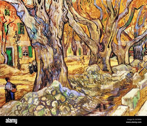 Vincent Van Gogh Large Plane Trees Post Impressionism Oil On