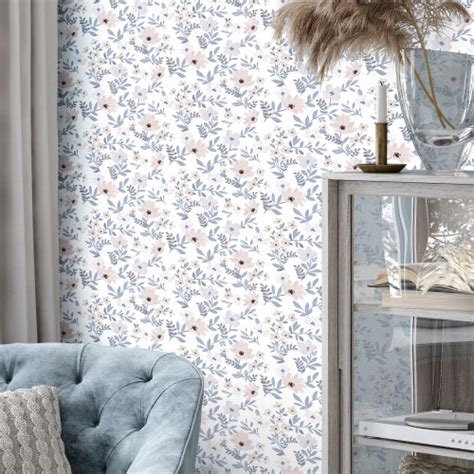 Blush Floral Wallpaper Blushfloral By Northeighty Blush Etsy