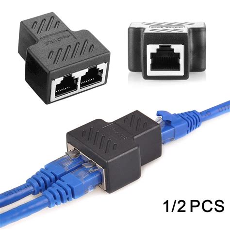 R Partiteur De R Seau Ethernet LAN RJ45 1 2 Voies Adaptateur Double